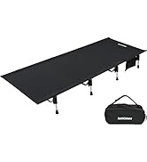 MARCHWAY Lightweight Folding Tent Camping Cot Bed with Lever Lock, Easy Setup Portable Compact fo...
