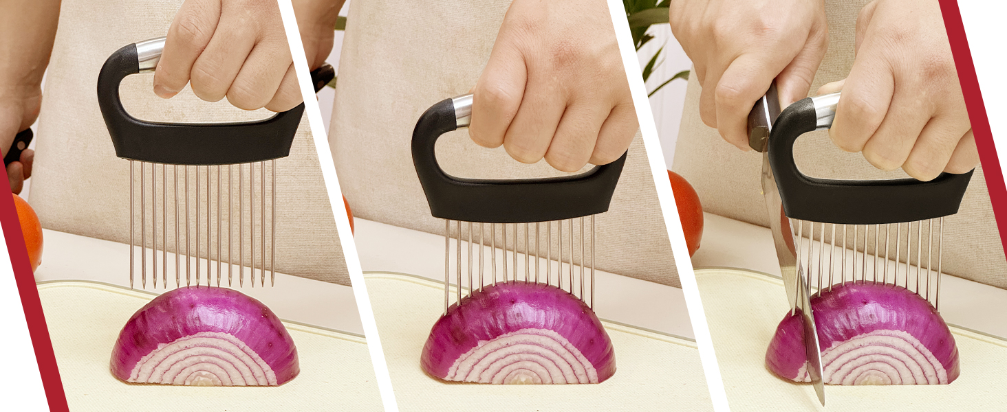 stainless steel onion slicer