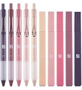 BLIEVE - Aesthetic Highlighters and Gel Pens with Black Ink And Soft Tip, No Bleed Dry Fast Easy ...