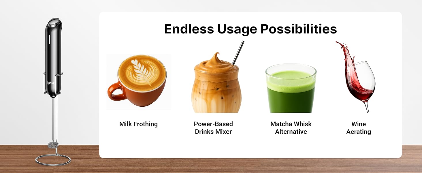 Rechargeable Coffee Frother Wand