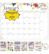 Ospelelf Large Desk Calendar 2026-2027 with PU Leather Pad, 18 Months Planner Pad from January 20...