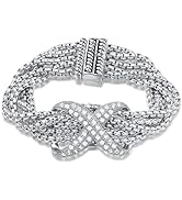 UNY JEWEL Jewelry X Bar 5 Strand Box Chain Magnetic Clasp Wide Bracelet Designer Inspired Christm...