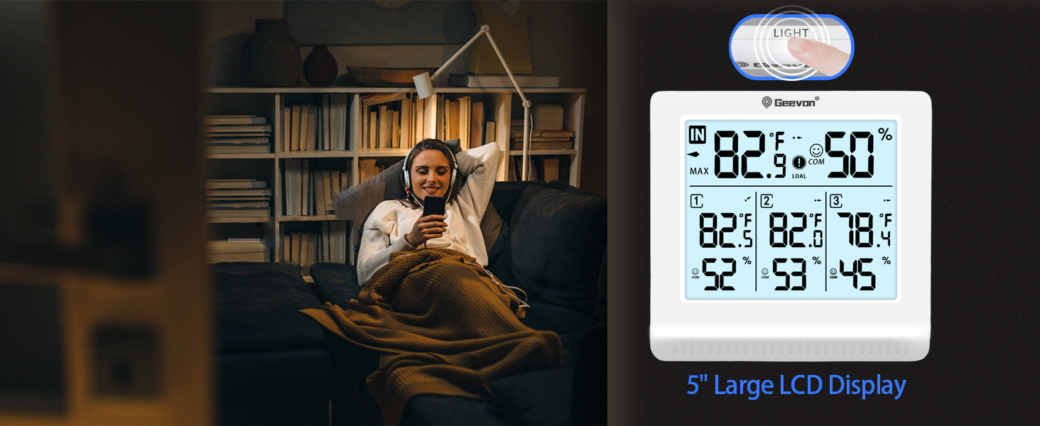 Geevon Indoor Outdoor Thermometer Wireless