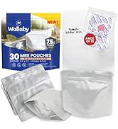 Wallaby MRE Mylar Bag Bundle - 30x (7.5 Mil - 6.5" x 8.5’’) Stand-Up Zipper Pouches, 30x 400cc Ox...