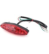 Qiilu 12V 15 LED Motorcycle Brake Stop Running Tail Light Rear Light ATV Dirt Bike Universal (B)