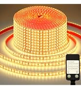 echosari 65.6Ft LED Strip Lights, 2700K Ultra-Bright Strip Lights with Timer Dimmable, 2400 LEDs ...