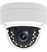 Tennoz 8MP 4K PoE IP Vandal Dome Security Camera Outdoor, H.265 IP Network PoE Camera with 2.8mm ...