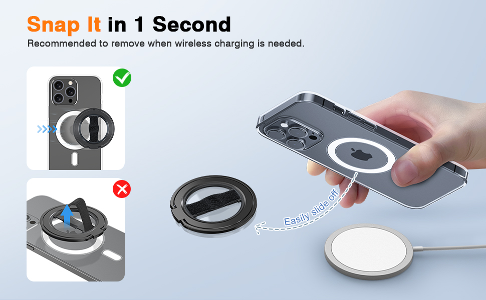 EWA MagSafe Cell Phone Ring Holder Kickstand