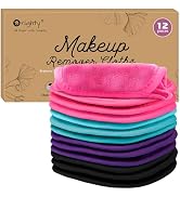 Orighty Makeup Remover Cloths 12 Pack, Makeup Removal Face Cleansing Cloth, Reusable Make Up Remo...