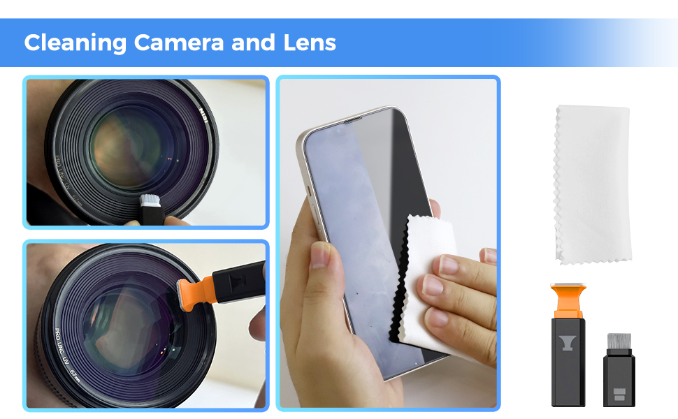 cleaning camera and lens