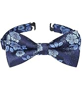 HISDERN Bow Ties for Boys Pre Tied Toddler Bow Tie Adjustable Kids Bowties Clip On Fun Patterned ...