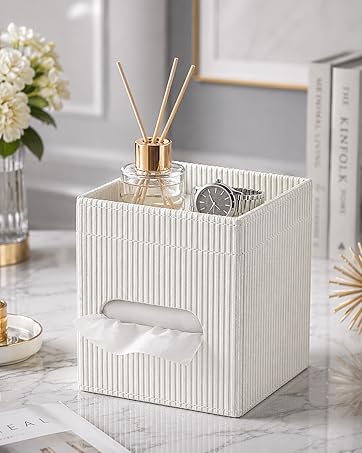 Tissue Box Cover with Storage Tray