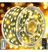 Ollny Christmas Lights, 198 FT 600 LED Outdoor Waterproof Plug in Christmas Tree Lights with 8 Mo...