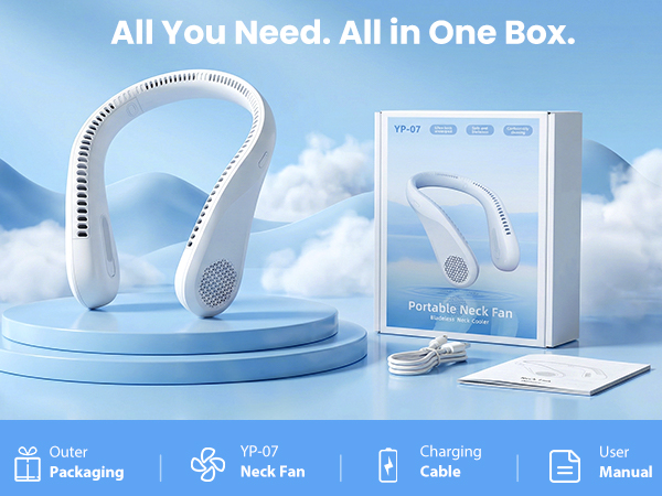 wearable neck fans hands-free cooling