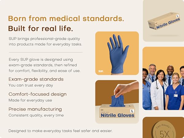 Sup gloves built for real life born from medical standards
