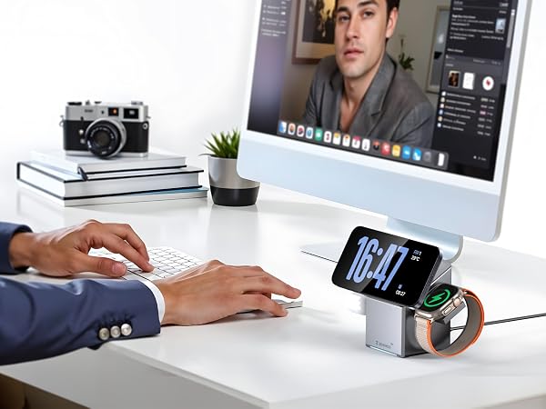 phone and watch charger station for iphone