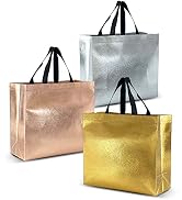 Nush Nush 12 Gift Bags Luxury Mix Color Set - 4 Rose Gold, 4 Silver, 4 Gold Reusable Gift Bags Wi...