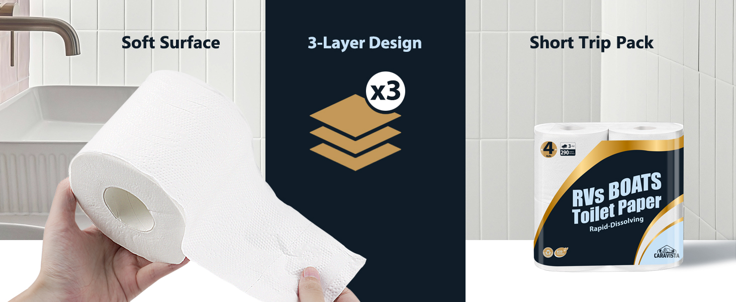 RV toilet paper 3 ply