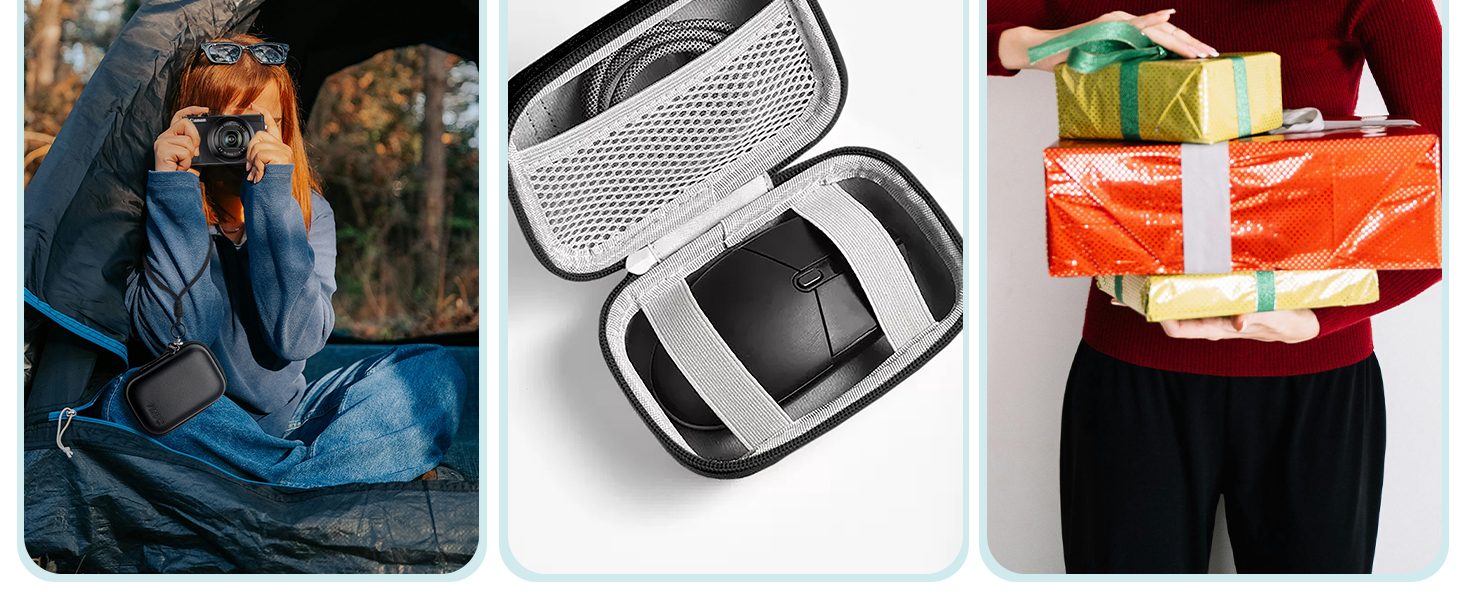 digital camera cases zs100 carrying lanyard eva mesh pocket estuches para cámaras digitales black