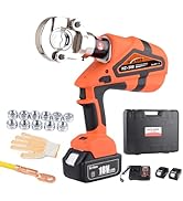 HZLZRZ Electric Hydraulic Cable Lug Crimping Tool, 12 Ton Electric Hydraulic Crimping Tool with S...