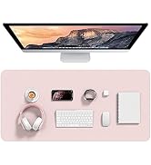 Hsurbtra Desk Pad, 35.5" x 17" PU Leather Desk Mat, XXL Extended Mouse Pad, Waterproof Desktop Bl...