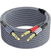 TAISUSAN Insert Cable 50ft, 1/4 Stereo to Dual 1/4 Mono Cable, Stereo Breakout 1/4 Y Cable, Stere...