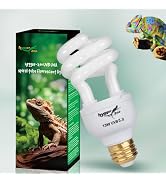 UVB Bulb for Reptiles, 5.0 13W UVB Light for Reptiles, Hygger zoo UVA UVB Reptile Light Bulb Rept...