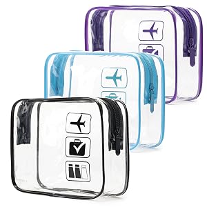 Travel Toiletry Bag wih Zippers Carry-on Toiletries Cosmetic Pouch Makeup Bags for Men and Women