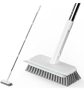 Floor Scrubber, Stainless Steel Wire Scrub Brush with Long Handle, Sturdy, Durable, and Corrosion...