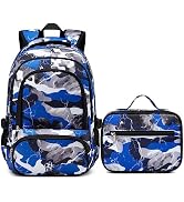 BLUEFAIRY Boys Backpack with Lunch Box for Kids Elementary Middle School Bags Set Child Book Bags...