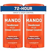 Mando Antiperspirant Deodorant Sweat and Odor Control for Men – Extra Strength Smooth Solid Stick...