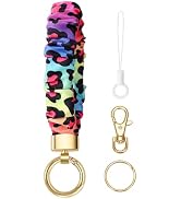 Junyuerly Stretchy Wristlet Keychain,Cute Key Chain for Car Keys,Scrunchie Key Ring Bracelet for ...