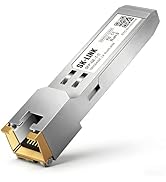 SK-LINK 1.25G SFP to RJ45 Adapter, Gigabit 1000Base-T Copper SFP Module, 100m Over CAT5a, Compati...