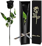 Black Single Forever Roses Luxury Gift for Women/Men, Fresh Flowers Bouquet for Girlfriend, Wife,...