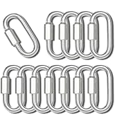 Chain Quick Links, 12Pcs Heavy Duty Carabiner, 175 LBS Capacity, High Strength Anti-Rust Chain Co...