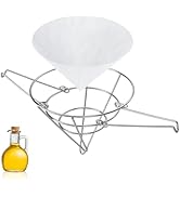 GUMLCOOD 10" Deep Fryer Oil Filter, 25 Count Paper Filters, Cooking Oil Filter Strainer, Maple Sy...