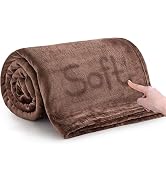 MOONLIGHT20015 Silk Touch Warm Fleece Throw Blankets - 400 GSM Throws for Sofa Fluffy Blanket Bed...