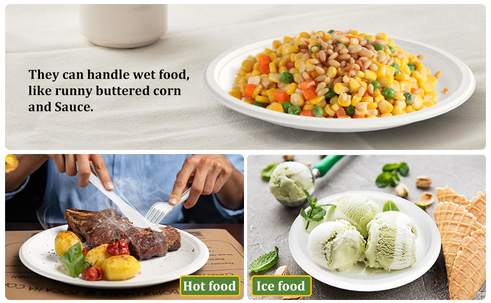 handle wet food like runny buttered corn and sauce