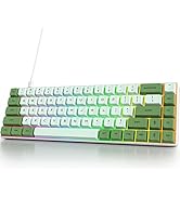 Owpkeenthy Wired 65% Mechanical Gaming Keyboard Matcha Keycaps Ultra Compact RGB 60% N-Key Rollov...