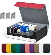 UAONO Card Storage Box for Trading Cards, 1800+ PU Leather Commander Card Deck Case, Magnetic Clo...