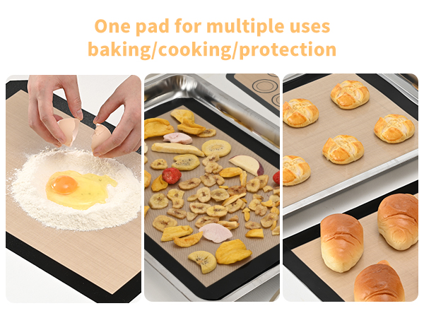 silicone baking mat for multiple uses kneading dough baking chips & pastries reusable &nonstick
