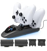 Xbox Controller Charger Station,Battery Charger with 2 Packs 3600mWh Rechargeable Battery for Xbo...