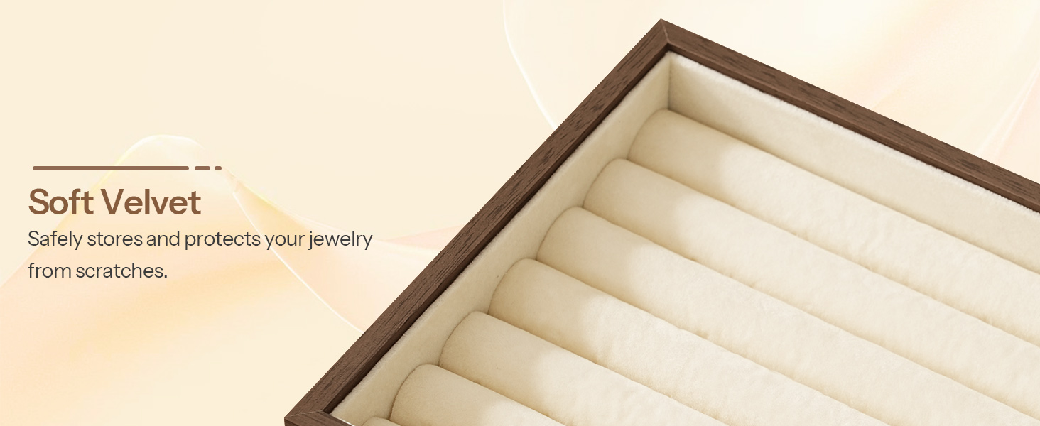 Jewelry Box, Wooden Jewelry Organizer with Transparent Windows, Jewelry Storage Box