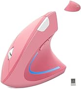 Wireless Mouse Ergonomic Vertical Mouse Ergo High Presion Optical Lightweight Cordless LED Light ...