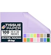 Lavender Gift Tissue Paper 20"x30" -100 Sheets Lilac Gift Wrapping Tissue Paper Bulk for Crafts P...
