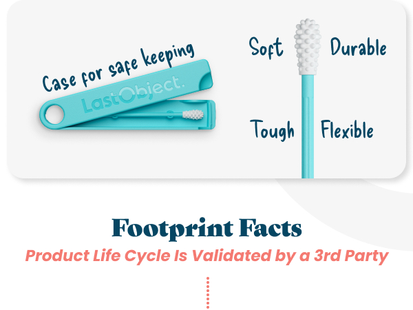 LastSwab case and flexible durable tip design