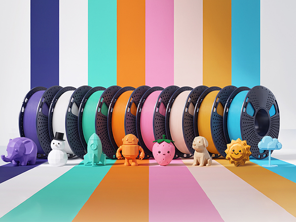 SUNLU 250g PLA Filament 1.75mm,3D Printer Filament Bundle Multicolor, Neatly Wound PLA Filament