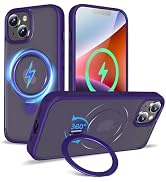 TaeliorTech 2024 Upgraded 360° Rotatable Magnetic Ring Stand for iPhone 14/13 Case 6.1'',Military...