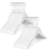 TOPIA HANGER Kids Wooden Hangers 20 Pack, Wood Baby Children Hangers Clothes Dress Shirt Hangers ...
