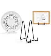 YCLYC 3 Pack 6inch Picture Stands for Display, Black Metal Plate Stands for Display - Decorative ...